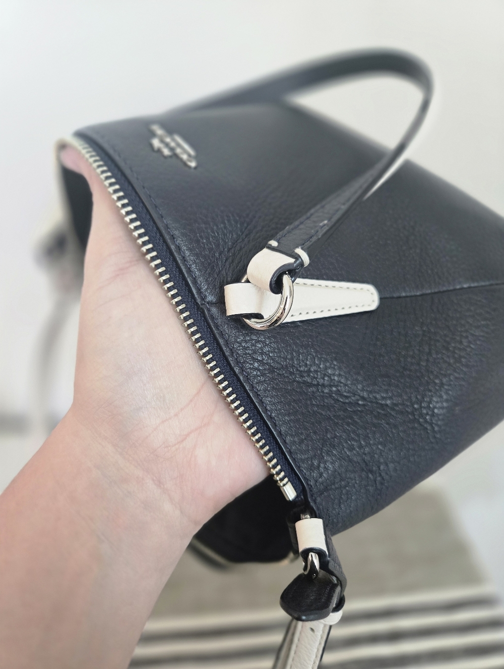 Coach Mini Kelsey Satchel in Navy Pebbled Leather F59853 - Picture 16 of 16